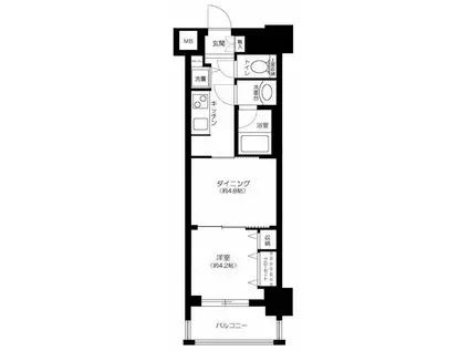 日神デュオステージ亀戸(1DK/5階)の間取り写真