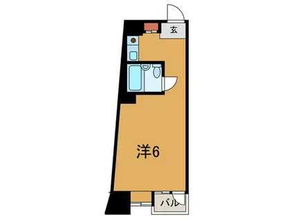 坂口ポートハイツ(ワンルーム/3階)の間取り写真