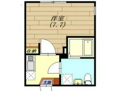 プランドール吉野町(1K/3階)の間取り写真