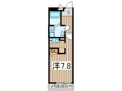 リブリ・クアトロ スタジョーニ(ワンルーム/2階)の間取り写真