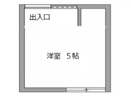 大雪荘(ワンルーム/2階)の間取り写真