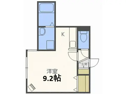 マリオット恵庭サウス(1K/2階)の間取り写真