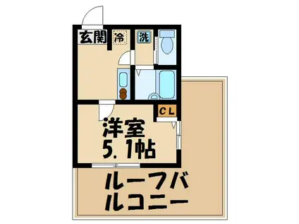 ガーラプレイス八幡山壱番館(1K/4階)の間取り写真