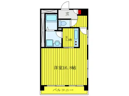 信越ビル(1K/7階)の間取り写真