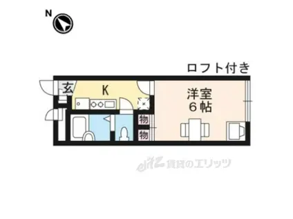 レオパレス出町(1K/1階)の間取り写真