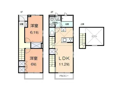 ベルメール(2LDK/1階)の間取り写真