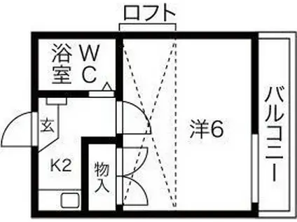 TMハウス(ワンルーム/1階)の間取り写真