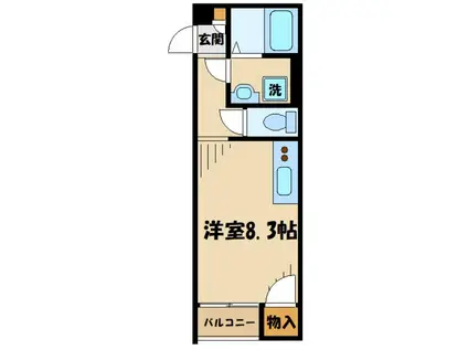 アークつきみ野(ワンルーム/2階)の間取り写真