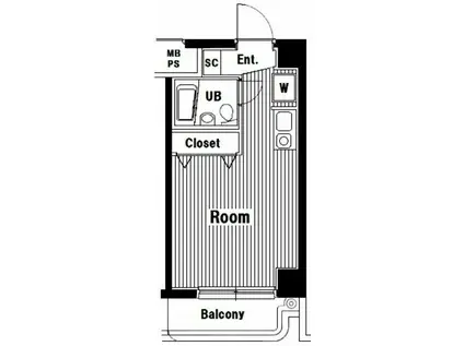 ガラ・ステージ新大塚(ワンルーム/4階)の間取り写真