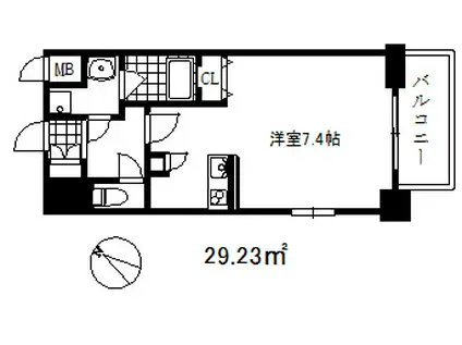 エイペックス神戸みなと元町コーストライン(1K/9階)の間取り写真