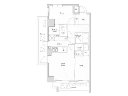 南千住レジデンス(2LDK/7階)の間取り写真