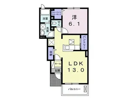 キーファー ムルデ II(1LDK/1階)の間取り写真