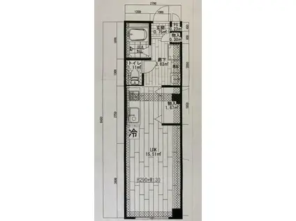 マロンハイム(ワンルーム/2階)の間取り写真