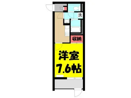 ＪＲ川越線 西大宮駅 徒歩13分 3階建 築8年(1K/1階)の間取り写真