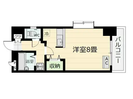 小松原レジデンス(ワンルーム/6階)の間取り写真