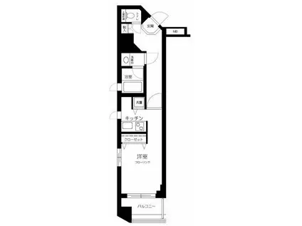 デュオスカーラ東日本橋(1K/10階)の間取り写真