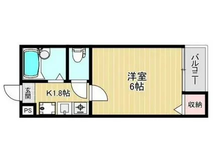 パークレジデンス(1K/3階)の間取り写真