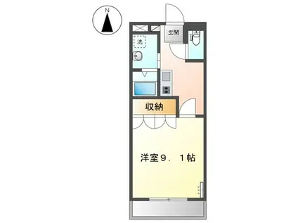 クオリティー高野II(1K/1階)の間取り写真