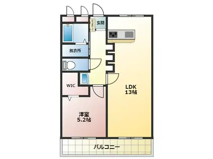 清風マンション(1LDK/2階)の間取り写真
