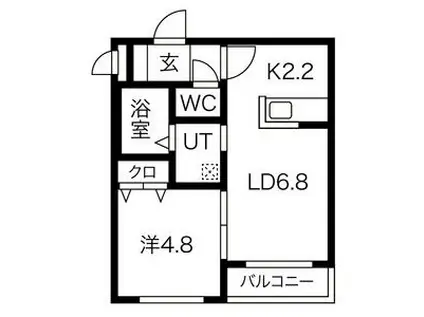 シュナーベル(1LDK/1階)の間取り写真