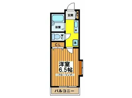 ヴィクトリーハイツ(1K/2階)の間取り写真