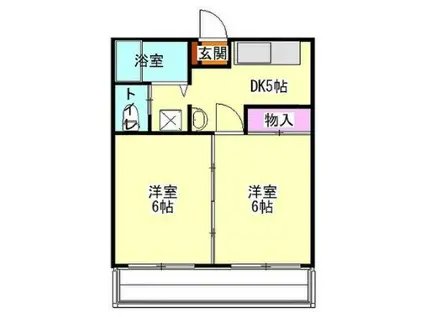 塚田ハイツ(2DK/3階)の間取り写真