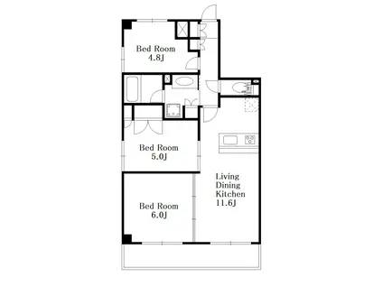 エルデンシア荻窪(3LDK/7階)の間取り写真
