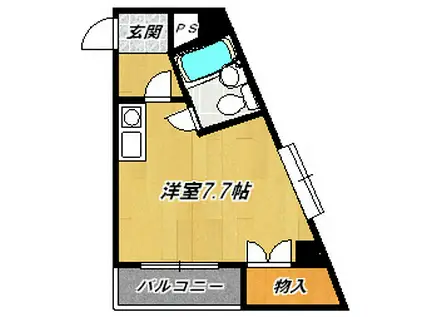 インフィニ(1K/3階)の間取り写真