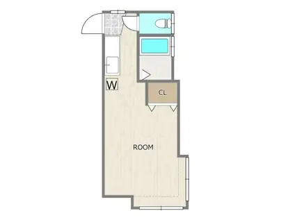 メゾンクレール(ワンルーム/1階)の間取り写真