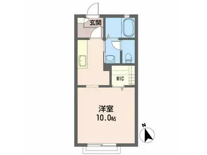 カーサ・ブランシェII(ワンルーム/1階)の間取り写真