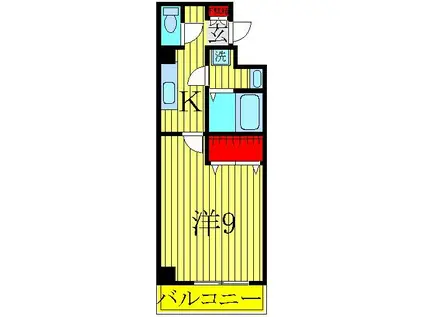 ピアンターレM(1K/2階)の間取り写真