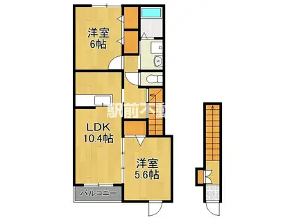 カメリア(2LDK/2階)の間取り写真