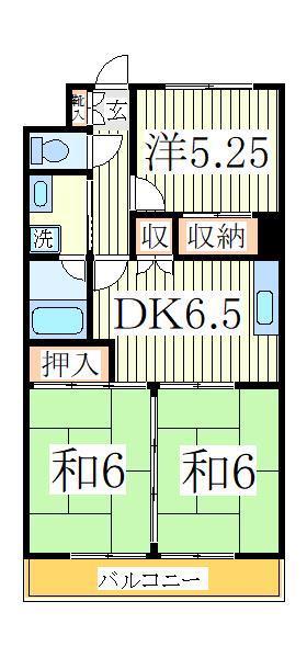 飯田マンション(3DK/2階)の間取り写真