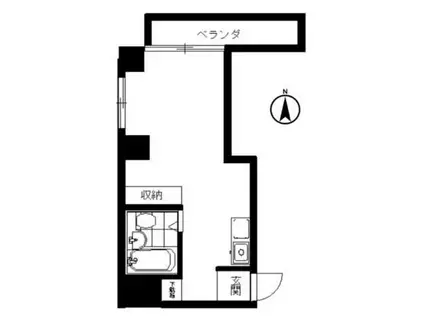 長秀ビル(ワンルーム/5階)の間取り写真