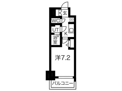 プレサンス新栄リベラ(1K/6階)の間取り写真