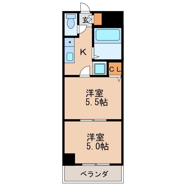 リアライズ栄II(2K/2階)の間取り写真