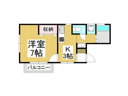 フジメゾンダシナ(1K/2階)の間取り写真