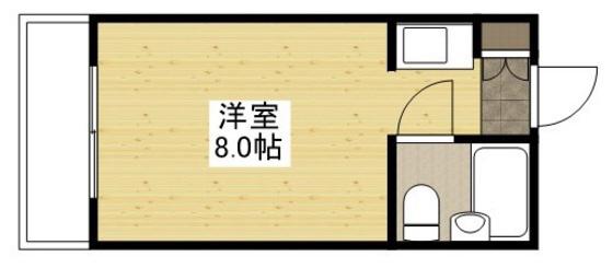 石田ビル(ワンルーム/3階)の間取り写真