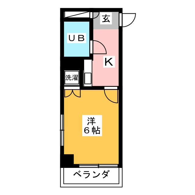 コーポうめや(1K/3階)の間取り写真