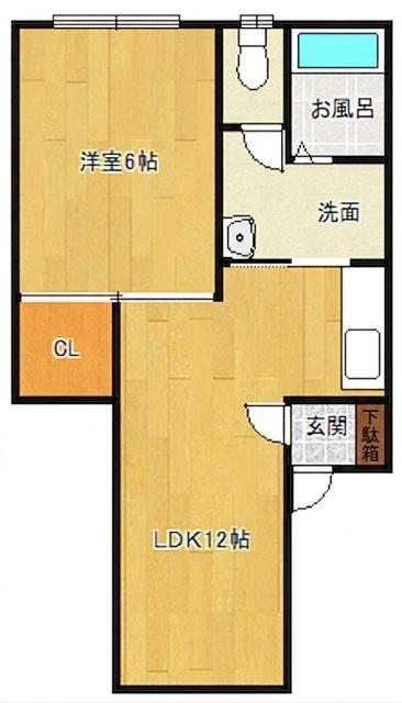 ヴィラやまなみ(1LDK/2階)の間取り写真