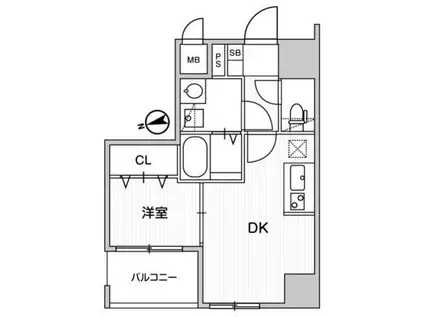 WEAVE BASE OMORI(1DK/6階)の間取り写真