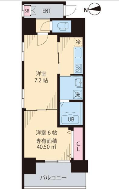 ステラ北進(1LDK/4階)の間取り写真