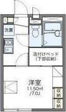 レオパレスソフィア高槻(1K/2階)の間取り写真