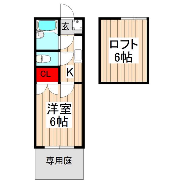 ラフォーレ司(1K/1階)の間取り写真