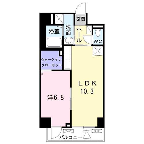ボヌール トーキ ササヅカ(1LDK/2階)の間取り写真