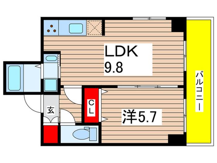 インプルーブ両国(1LDK/5階)の間取り写真