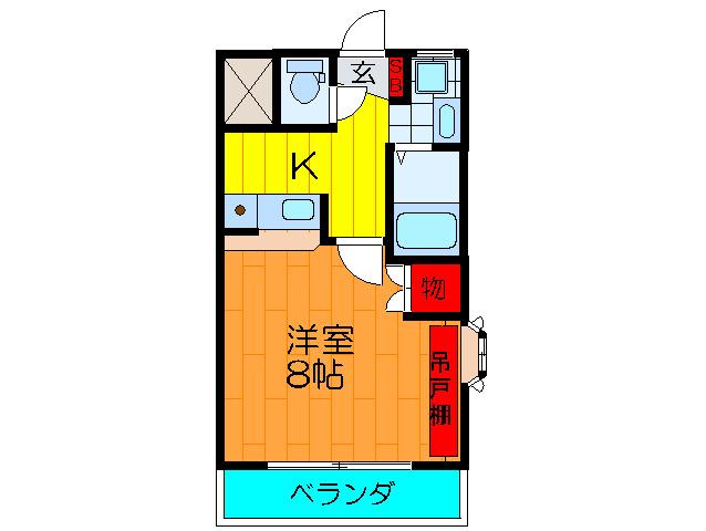 サンフレンドユーマンション(1K/7階)の間取り写真
