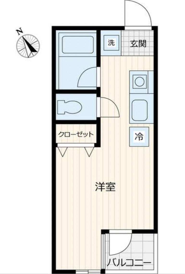 本牧L2ビル(ワンルーム/2階)の間取り写真