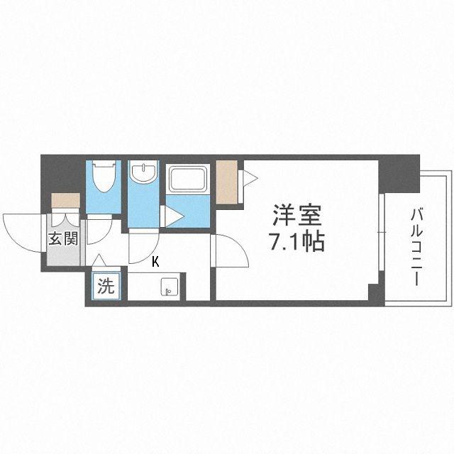 S-RESIDENCE天満GRACIS(1K/5階)の間取り写真