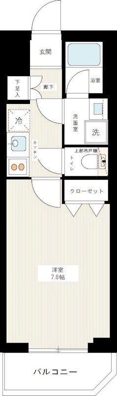MAXIV武蔵小金井(1K/1階)の間取り写真